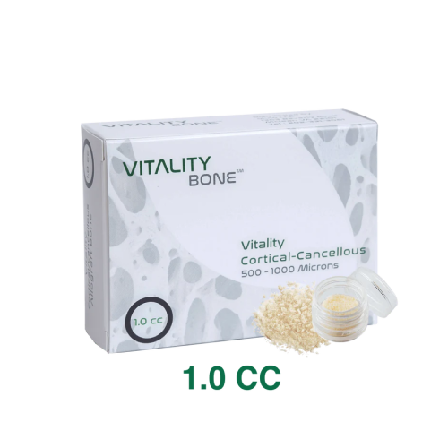 Vitality™ 1.0cc Dental Allograft Bone Graft | 70/30 Cortical Cancellous Mix | 500–1000 Micron