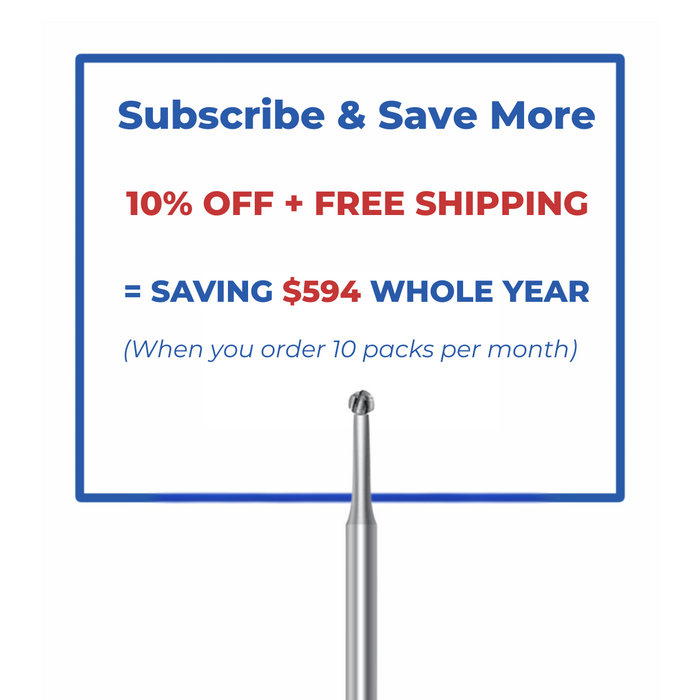 Vitality™ Surgical Round Carbide Bur (10 Burs Per Pack)