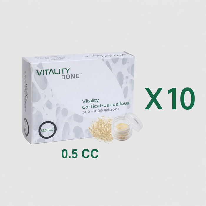 Vitality™ 0.5cc Dental Allograft Bone Graft – Package of 10 Vials